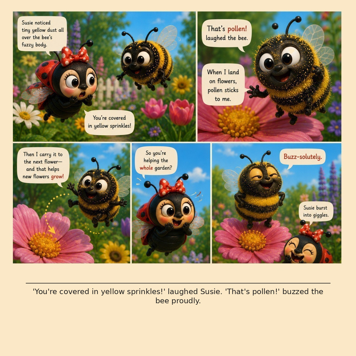 Susie learns about pollen